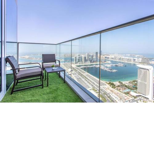 1BR Fendi Unit -High-rise Apt with Palm & Sea View