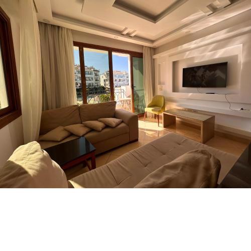 2-Bedroom Apartment on the Second Floor with a Balcony and amazing Pool View & Free Beach Access in Sharm Hills Resort