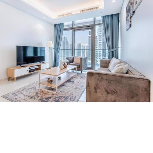 2BR Burj Khalifa facing apartment in Business Bay at 34th Floor