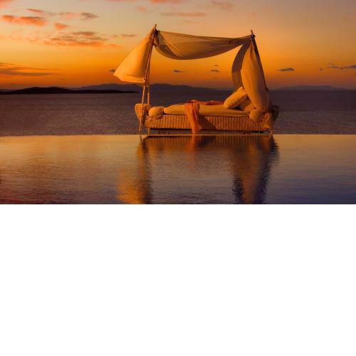 4 bedrooms villa at Mykonos 100 m away from the beach with sea view private pool and enclosed garden