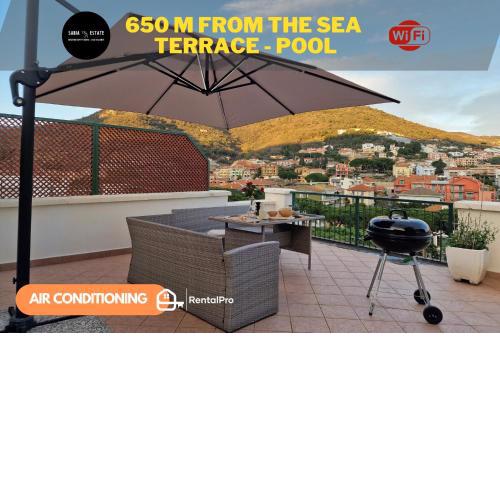 650 metri dal Mare - WiFi - Terrazzo - Piscina - A/C