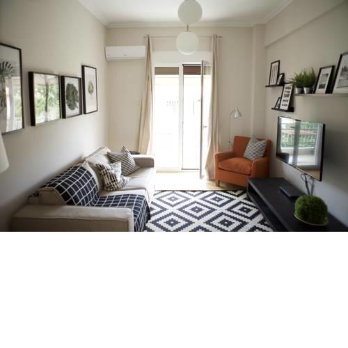 A charming Athenian apartment.