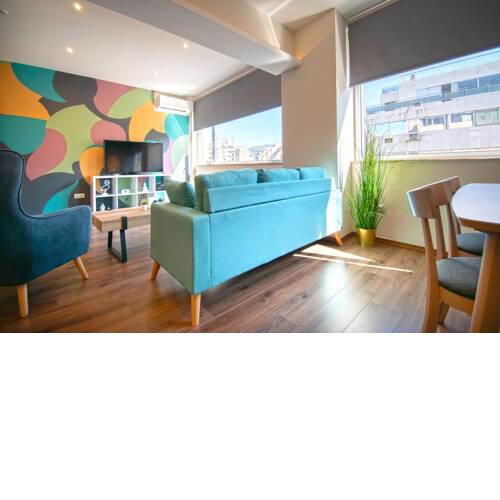 Abstract Flat With Urban View