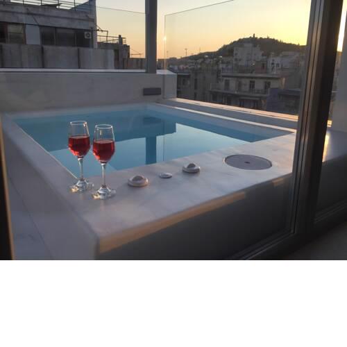Acropolis view penthouse w/ private plunge pool