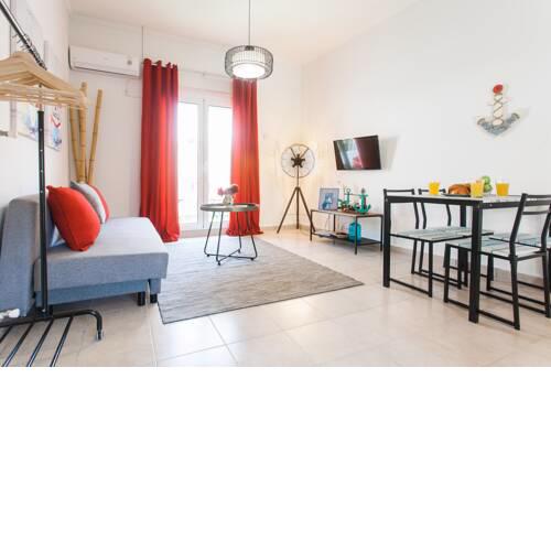 Aegean style, city center studio next to Acropolis