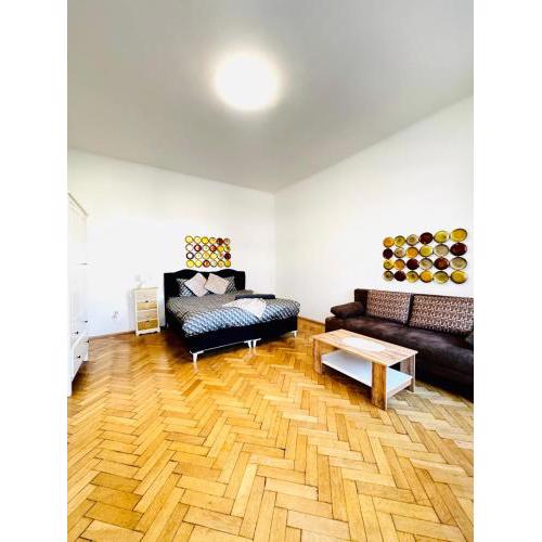 Affordable 1BR & 1LR Apt, 7 Min to Westbahnhof