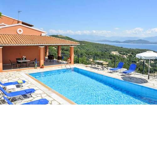 Agios Stefanos Sinion Villa Sleeps 8 with Pool Air Con and WiFi
