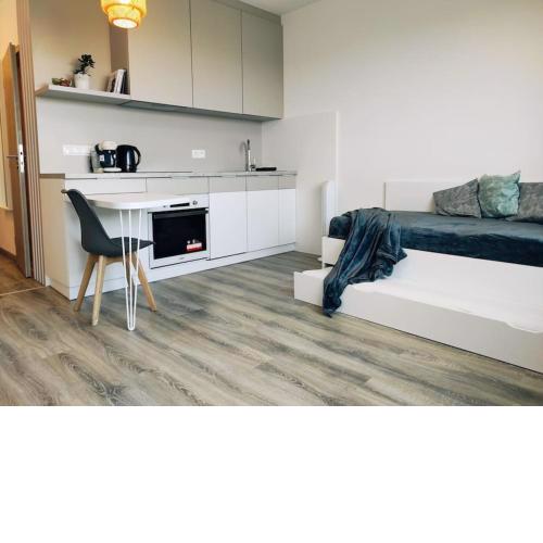 Airport studio for two, free parking, airport view