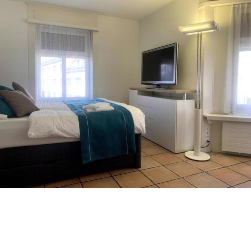 Altstadtwohnung Netflix Disney+ Boxspringbett