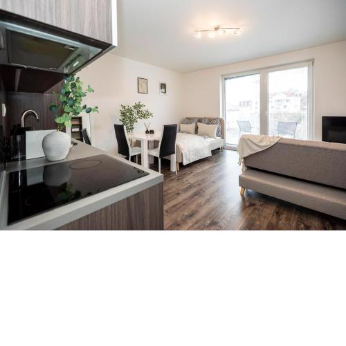 ALURE RESIDENCES 14 & 24h self check-in, private parking in front of the apartment building included, new building, CITY CENTER