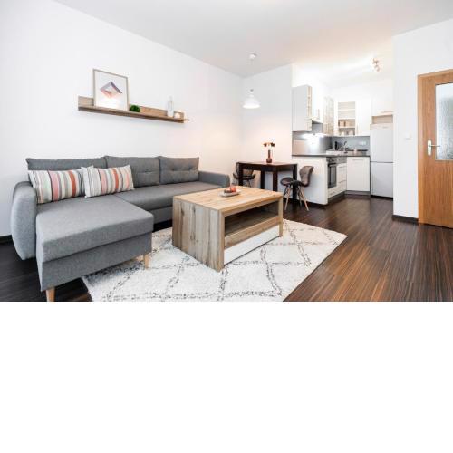 ALURE RESIDENCES 3 & 24h self check-in, parking in the garage in the apartment building included, new building, terrace, green location with a forest park with a lake, children's playground
