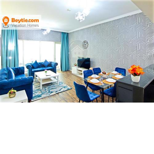 An Elegant Furnished 1 bedroom apartment with balcony, located in Burj Al Najoom, Downtown.