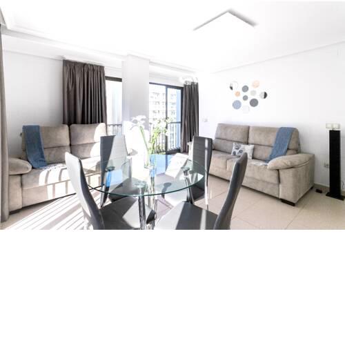 Apartment with 2 bedrooms in Benidorm with wonderful city view shared pool balcony 350 m from the beach