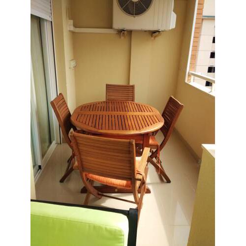 Apartment with 2 bedrooms in Benidorm with wonderful sea view shared pool and furnished terrace 500 m from the beach