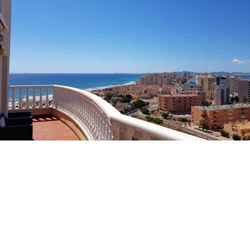 Apartment with 2 bedrooms in La Manga with wonderful sea view furnished terrace and WiFi 100 m from the beach