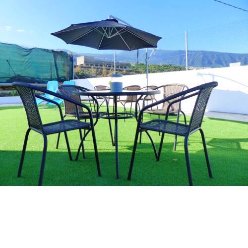 Apartment with 2 bedrooms in La Orotava with wonderful sea view and furnished terrace 5 km from the beach