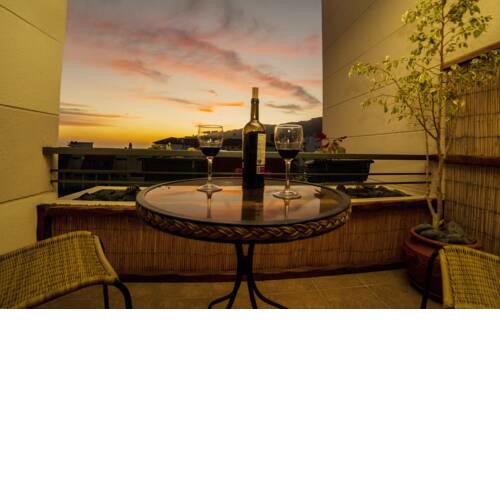 Apartment with 2 bedrooms in Los Llanos with wonderful mountain view furnished terrace and WiFi 6 km from the beach
