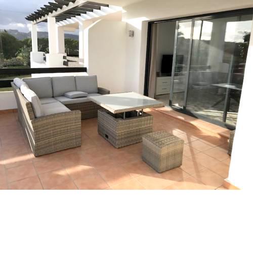 Apartment with 2 bedrooms in Malaga with wonderful sea view shared pool furnished garden 2 km from the beach