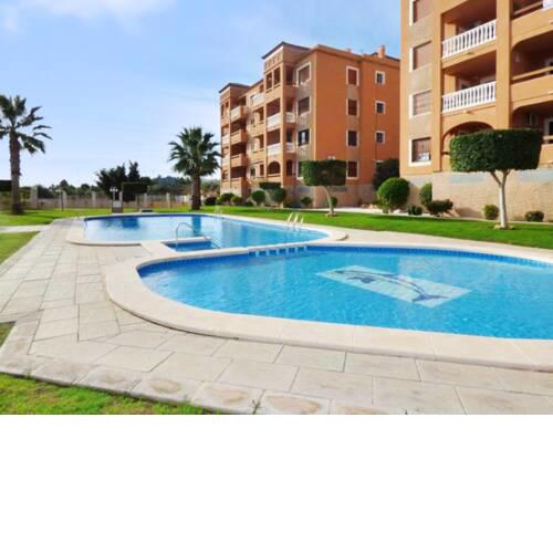 Apartment with 2 bedrooms in Orihuela with wonderful sea view shared pool furnished balcony 5 km from the beach