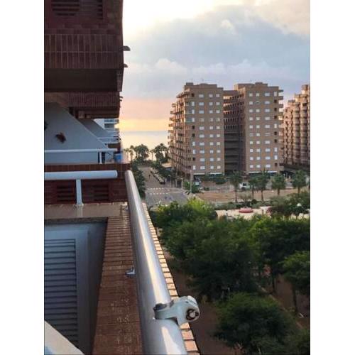 Apartment with 2 bedrooms in Oropesa with wonderful sea view shared pool and furnished balcony 100 m from the beach