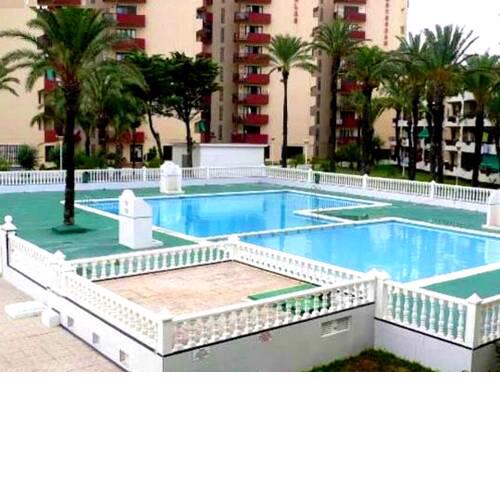 Apartment with 2 bedrooms in San Javier with wonderful sea view shared pool and furnished balcony 100 m from the beach