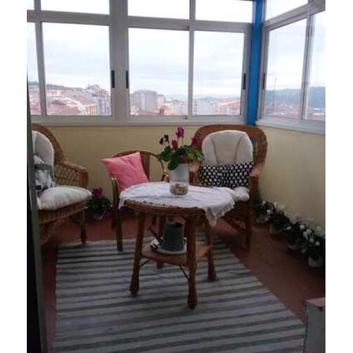 Apartment with 2 bedrooms in Santiago de Compostela with wonderful city view furnished terrace and WiFi