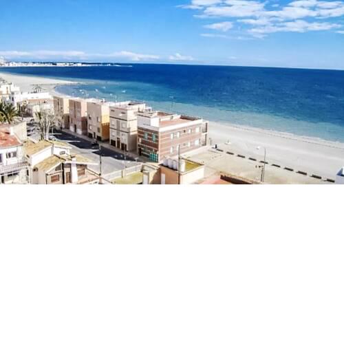 Apartment with 3 bedrooms in Santa Pola with wonderful sea view furnished balcony and WiFi 10 m from the beach