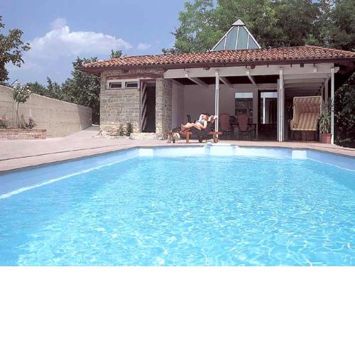 Apartment with large covered terrace in small residence with swimming pool