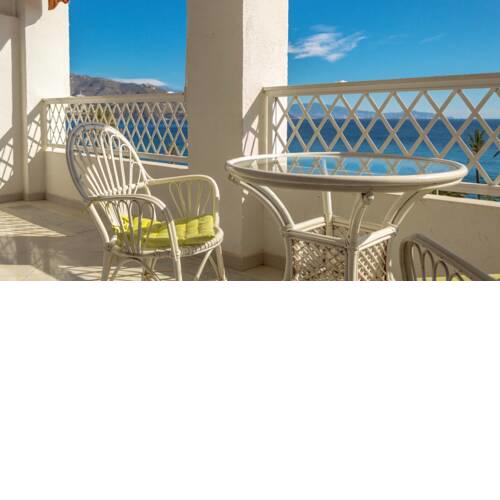 Apartment with one bedroom in Almunecar with wonderful sea view shared pool and furnished terrace 20 m from the beach