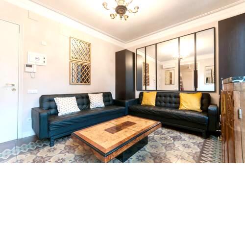 Apartment with one bedroom in Barcelona with wonderful city view balcony and WiFi 3 km from the beach