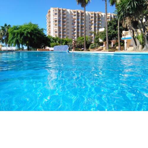 Apartment with one bedroom in Benalmadena with wonderful sea view shared pool balcony 550 m from the beach