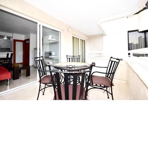 Apartment with one bedroom in Benidorm with wonderful sea view shared pool and terrace 700 m from the beach
