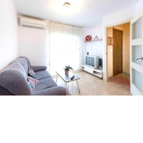 Apartment with one bedroom in Blanes with wonderful city view furnished terrace and WiFi 100 m from the beach