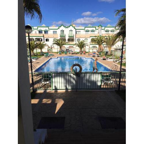 Apartment with one bedroom in Castillo Caleta de Fuste with wonderful mountain view shared pool and enclosed garden
