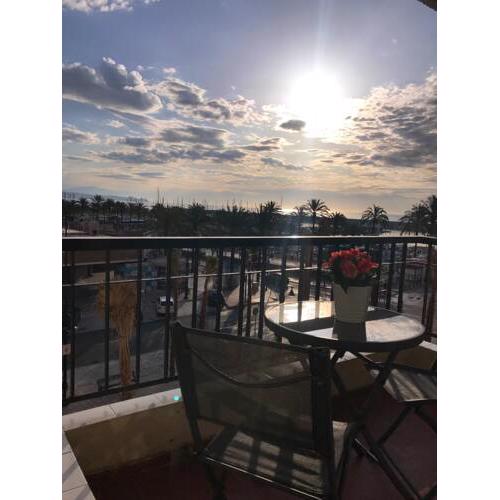 Apartment with one bedroom in Fuengirola with wonderful sea view balcony and WiFi