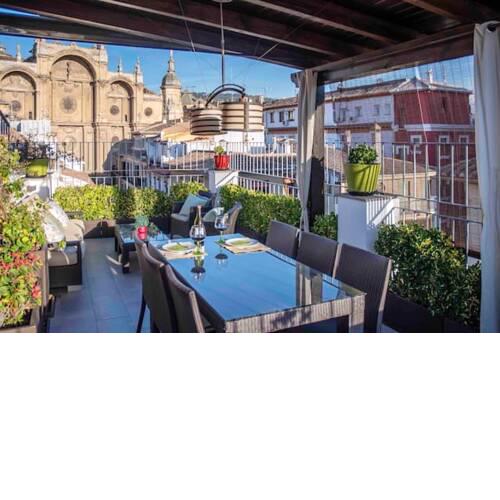 Apartment with one bedroom in Granada with wonderful city view furnished terrace and WiFi