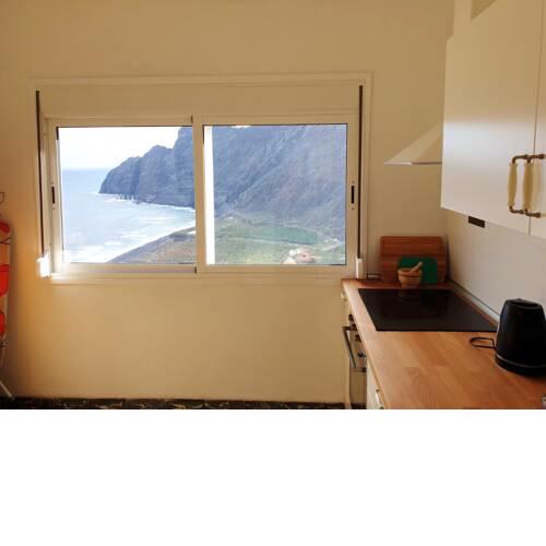 Apartment with one bedroom in Hermigua with wonderful sea view balcony and WiFi 800 m from the beach