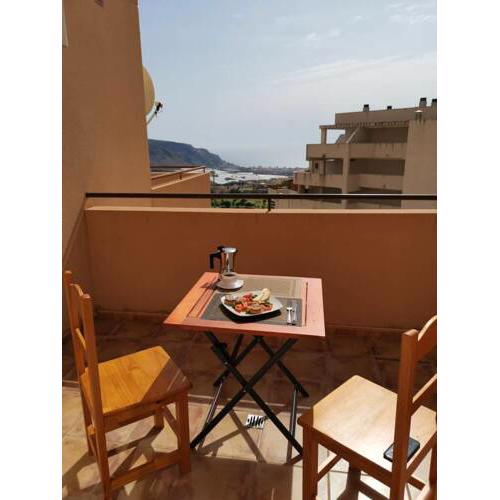 Apartment with one bedroom in La Envia with wonderful sea view and furnished terrace
