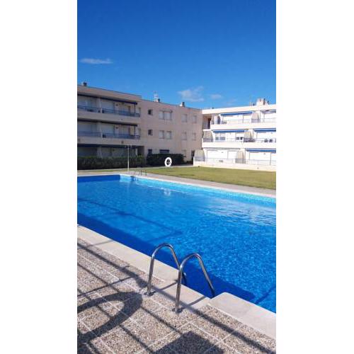 Apartment with one bedroom in L'Eucaliptus with wonderful sea view shared pool and furnished terrace 1 km from the beach
