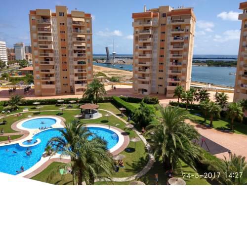 Apartment with one bedroom in San Javier with wonderful sea view shared pool enclosed garden 500 m from the beach