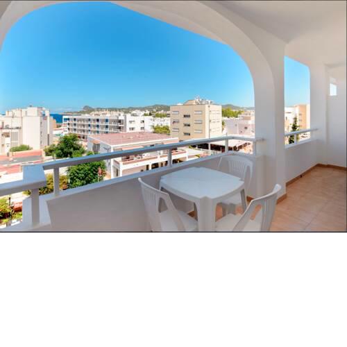 Apartment with one bedroom in Sant Josep de sa Talaia with wonderful sea view shared pool furnished balcony