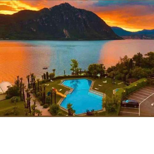 Appartamento con piscina e sauna Bissone