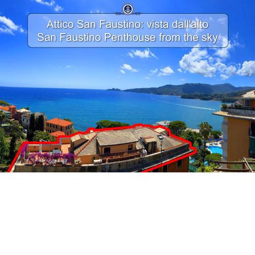 ATTICO SAN FAUSTINO 165 mq più 110 mq di terrazza- IN VILLA 700 ,VISTA MARE STREPITOSA-100 m dalla spiaggia-PARKING ESCLUSIVO-SKY,NETFLIX