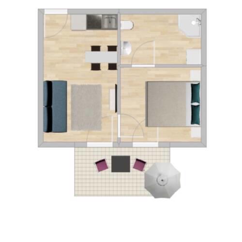 Balcony/Modern close to United Nations/Donau City