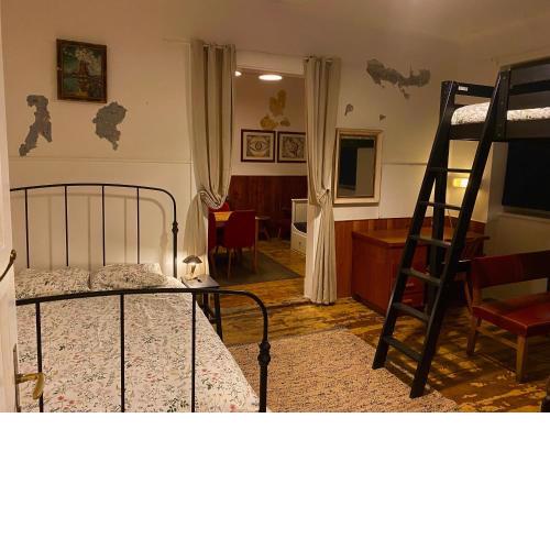 Basic small flat in an old railway station ground floor