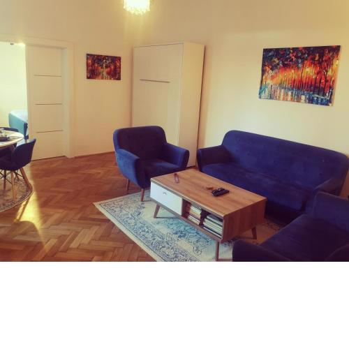 Blue apartment city center