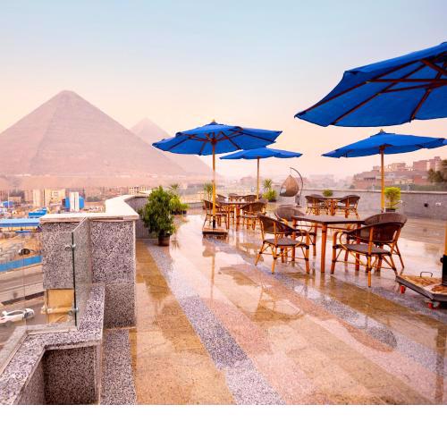 Blue Eyes Pyramids & Grand Museum Panorama View