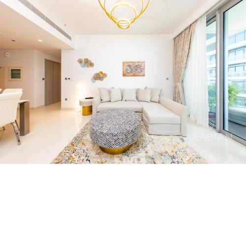 Brand New 2BR Apt with Palm Views and Private Beach