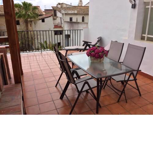 Bungalow with 2 bedrooms in Xativa with wonderful city view furnished terrace and WiFi 40 km from the beach