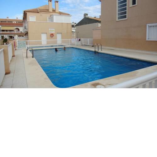 Bungalow with 3 bedrooms in Santa Pola with wonderful city view shared pool and furnished terrace 100 m from the beach